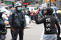 Political protests in Times Square, New York, Richard Moore